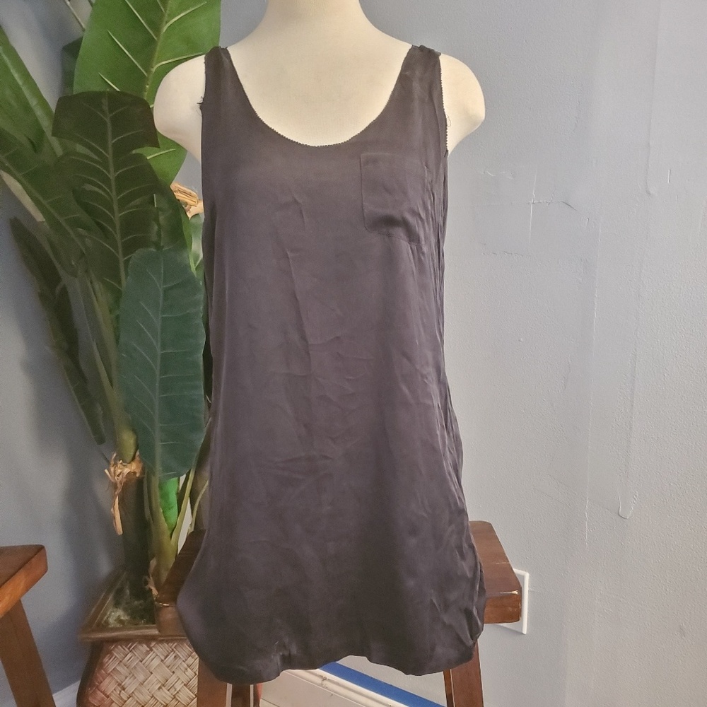 Black silk loose fitting dress by joie